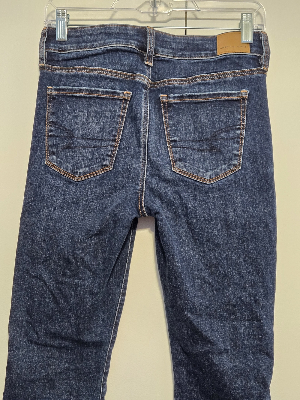 American Eagle High Rise Skinny Kick Jeans Dark Wash Size 4 - Picture 6 of 6